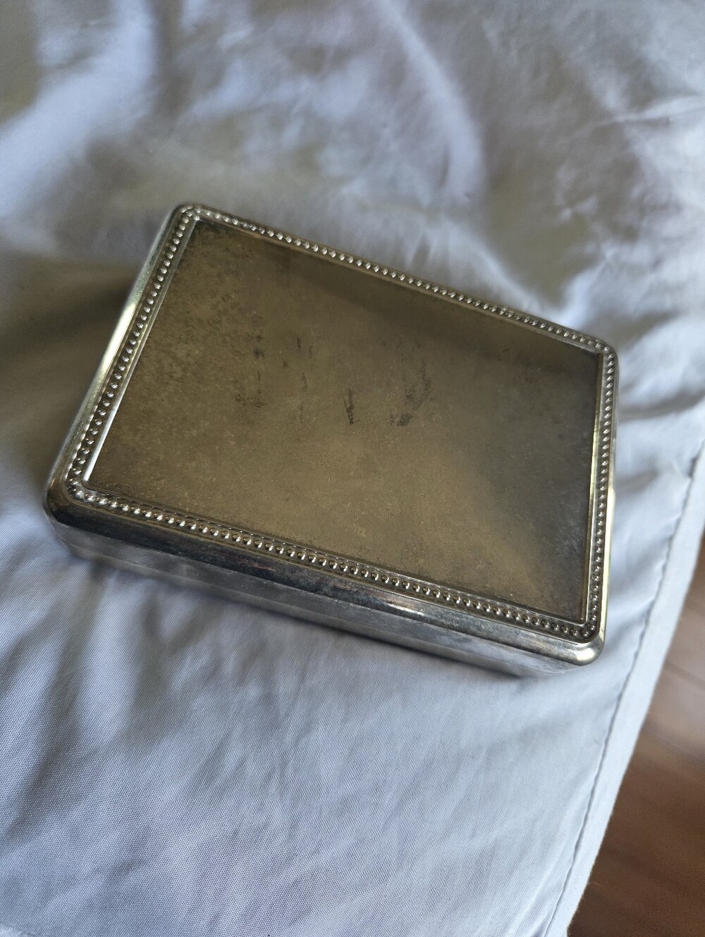 MCM | Silver Plated Box W/ Blue Interior